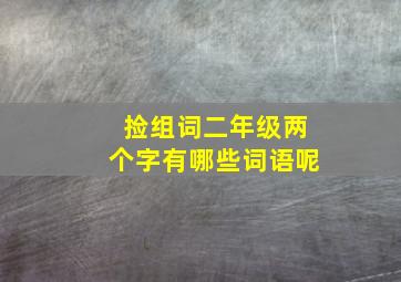 捡组词二年级两个字有哪些词语呢