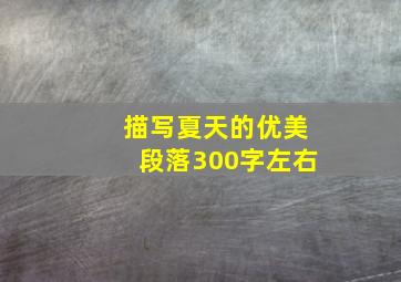 描写夏天的优美段落300字左右