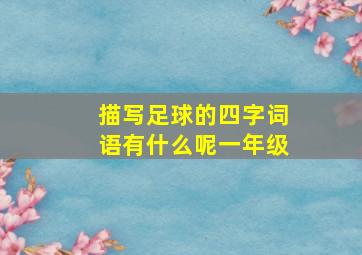 描写足球的四字词语有什么呢一年级