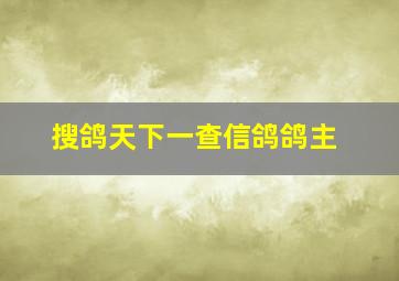 搜鸽天下一查信鸽鸽主