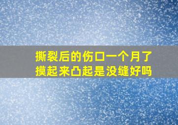 撕裂后的伤口一个月了摸起来凸起是没缝好吗