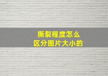 撕裂程度怎么区分图片大小的