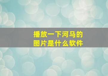 播放一下河马的图片是什么软件