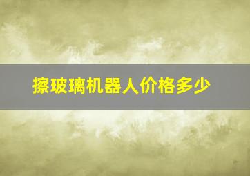 擦玻璃机器人价格多少