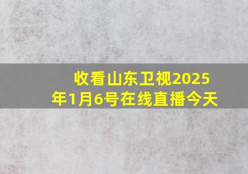 收看山东卫视2025年1月6号在线直播今天