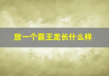 放一个霸王龙长什么样