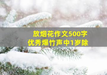 放烟花作文500字优秀爆竹声中1岁除