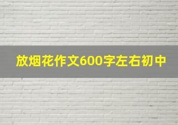 放烟花作文600字左右初中