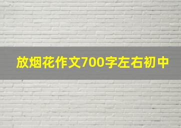 放烟花作文700字左右初中