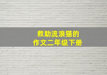 救助流浪猫的作文二年级下册