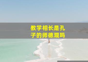 教学相长是孔子的师德观吗