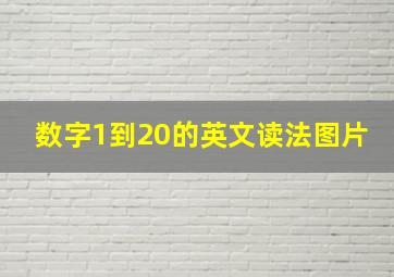 数字1到20的英文读法图片