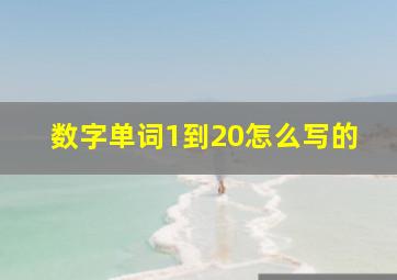 数字单词1到20怎么写的