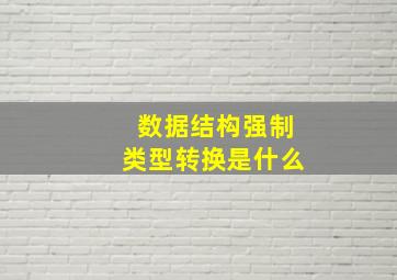 数据结构强制类型转换是什么