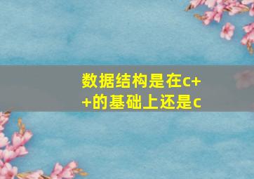 数据结构是在c++的基础上还是c