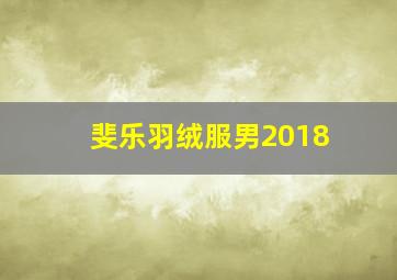 斐乐羽绒服男2018