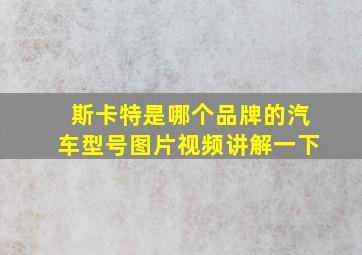 斯卡特是哪个品牌的汽车型号图片视频讲解一下