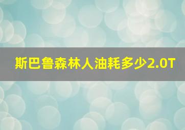 斯巴鲁森林人油耗多少2.0T