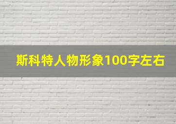 斯科特人物形象100字左右