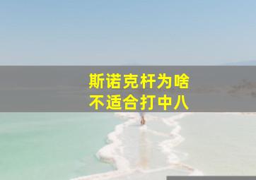 斯诺克杆为啥不适合打中八