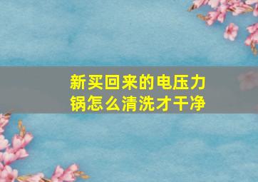 新买回来的电压力锅怎么清洗才干净