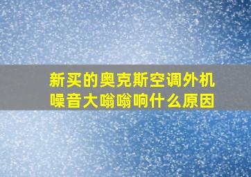 新买的奥克斯空调外机噪音大嗡嗡响什么原因