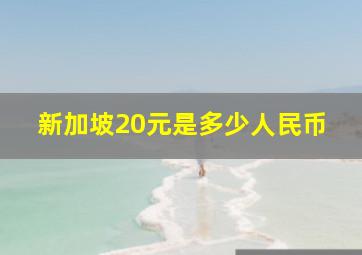 新加坡20元是多少人民币