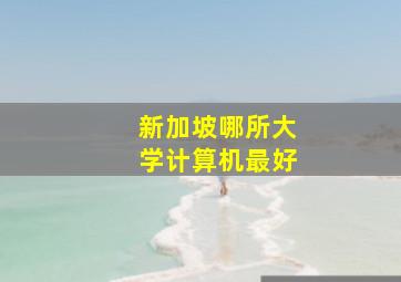 新加坡哪所大学计算机最好