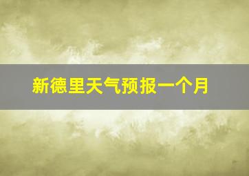 新德里天气预报一个月