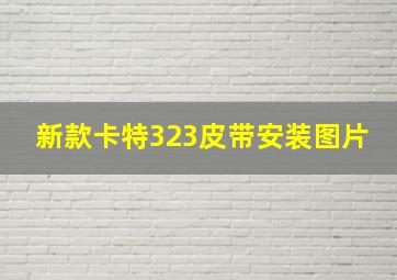 新款卡特323皮带安装图片