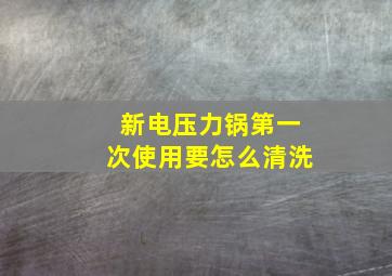 新电压力锅第一次使用要怎么清洗