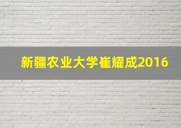 新疆农业大学崔耀成2016