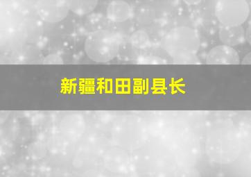 新疆和田副县长