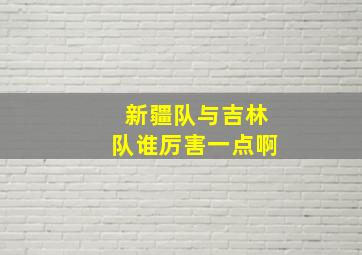 新疆队与吉林队谁厉害一点啊