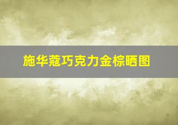 施华蔻巧克力金棕晒图