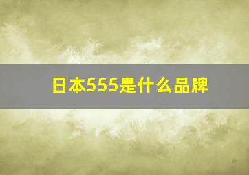 日本555是什么品牌