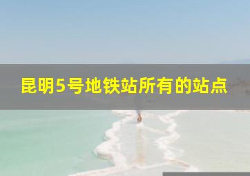 昆明5号地铁站所有的站点