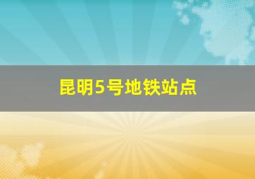 昆明5号地铁站点