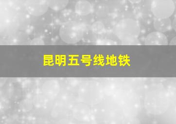 昆明五号线地铁