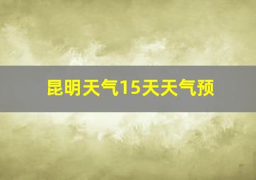 昆明天气15天天气预