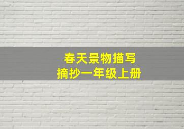 春天景物描写摘抄一年级上册