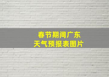 春节期间广东天气预报表图片