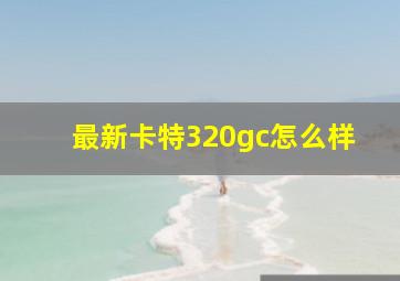 最新卡特320gc怎么样