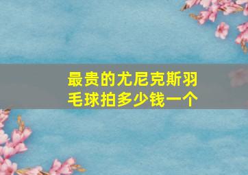 最贵的尤尼克斯羽毛球拍多少钱一个