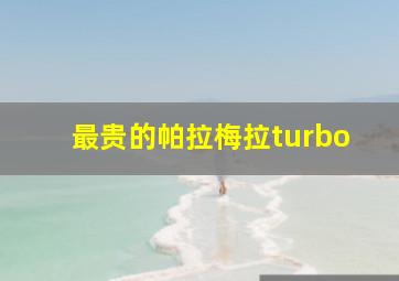 最贵的帕拉梅拉turbo