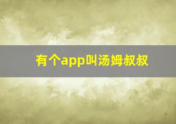 有个app叫汤姆叔叔