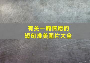 有关一厢情愿的短句唯美图片大全