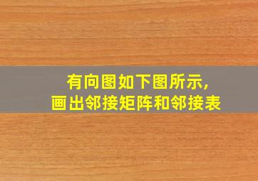 有向图如下图所示,画出邻接矩阵和邻接表