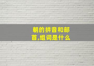 朝的拼音和部首,组词是什么