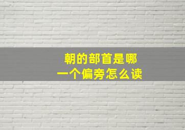 朝的部首是哪一个偏旁怎么读